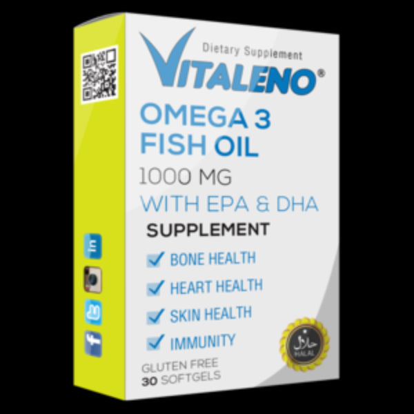 Vitaleno 1000mg Omega 3 Fish Oil 30 Softgels